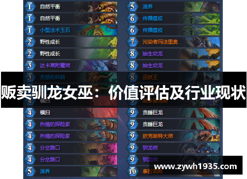贩卖驯龙女巫：价值评估及行业现状